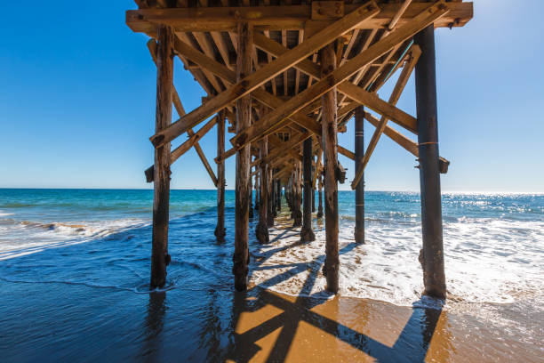 istock Waves crashing under a wooden pier 934889994