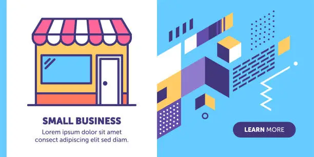 Vector illustration of Small Business Banner