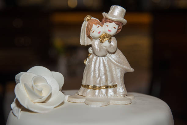 istock Bride and groom figurines 934894382