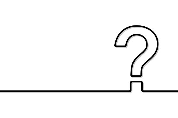 The question mark The question mark is made in line-art. Vector illustration. asking illustrations stock illustrations