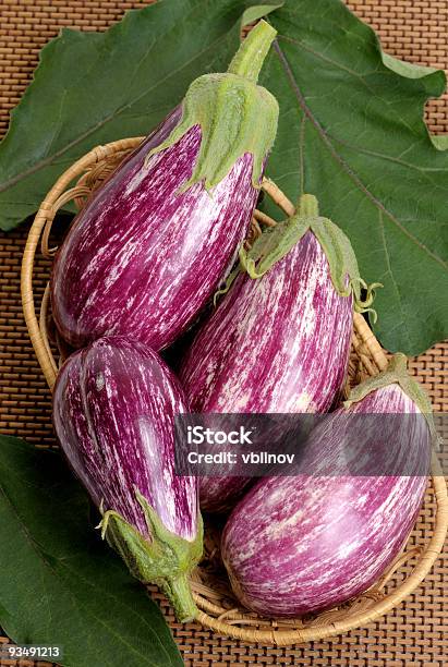 Eggplants Stock Photo - Download Image Now - Basket, Color Image, Cooking