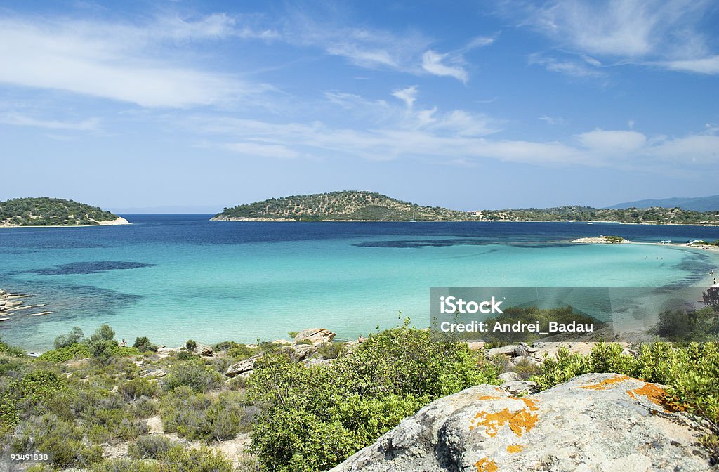 Paradisiac beach  Halkidiki Stock Photo