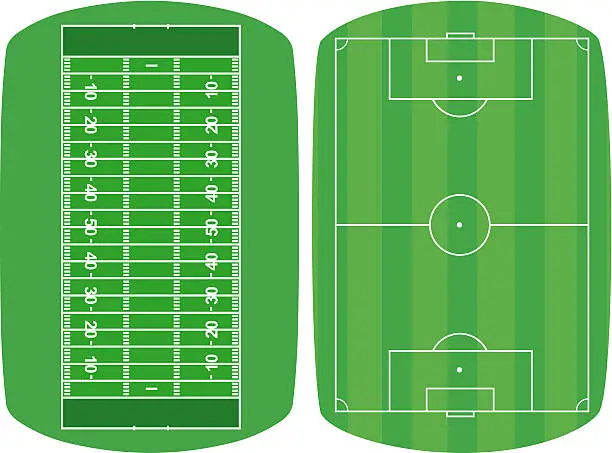 Vector illustration of set sport fields