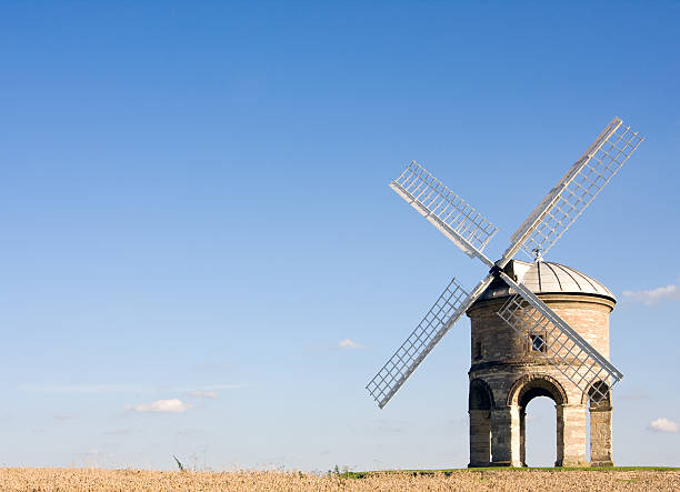 English windmill in summer with blue skies  chesterton photos stock pictures, royalty-free photos & images