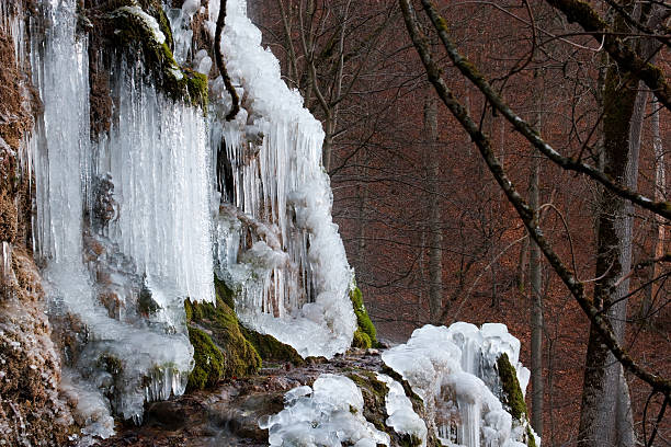 Icicles Waterfall stock photo