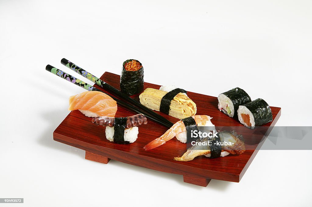 sushi platter with chopsticks  Appetizer Stock Photo