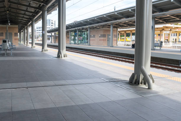 istock benches rest at the Athenian railway station 934937722