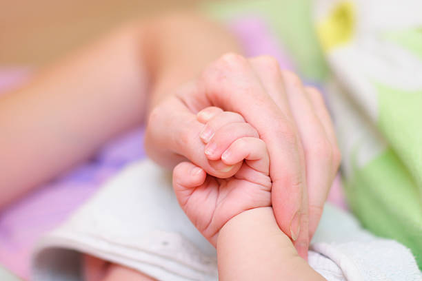 istock Baby hold mother finger on your hand #2 93495355