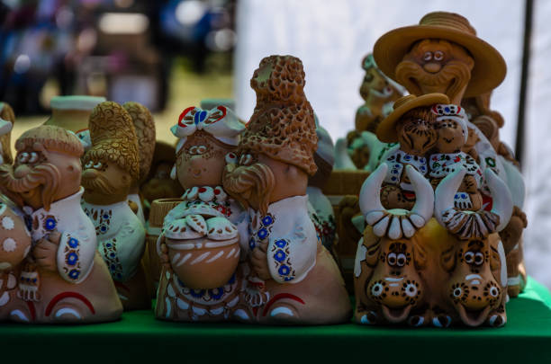 istock Different Ukrainian figurines for sale on fair 934957286
