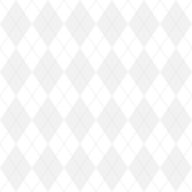 jasnoszare argyle bez szwu wzór tła. kształty diamentów z liniami przerywanymi. prosta płaska ilustracja wektorowa - gray wallpaper backgrounds old fashioned stock illustrations