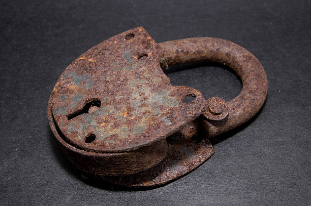 Rusty lock stock photo