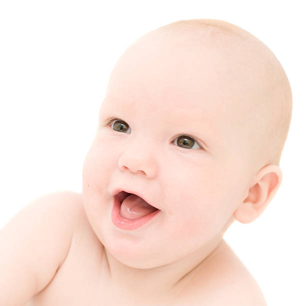 istock Funny little baby isolated on white 93497241