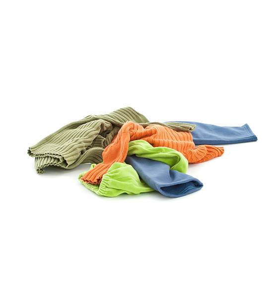 istock Dirty child's clothing over white 93497821