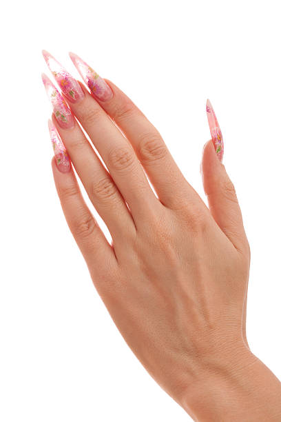 istock Human hand with the beautiful fingernail 93498162