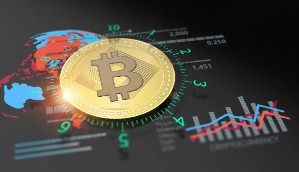 Virtual Bitcoin cryptocurrency financial market graph Cryptocurrency Bitcoin and virtual financial currency market exchange. Virtual future money. bitcoin trading stock pictures, royalty-free photos & images