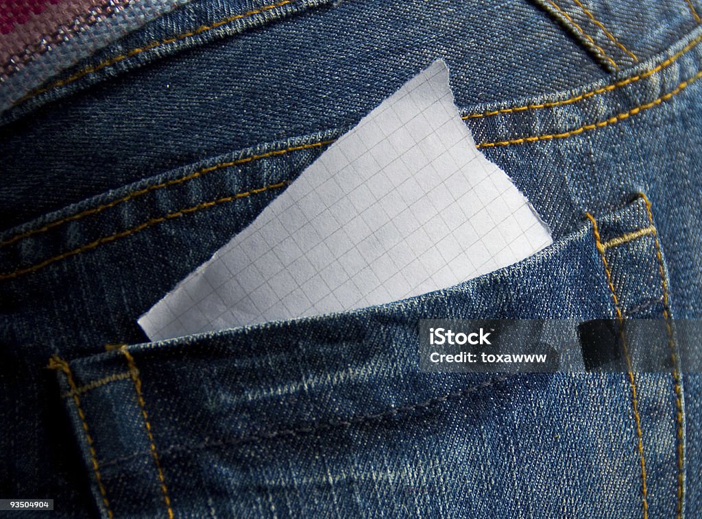 종이 jeans 포켓 - 로열티 프리 0명 스톡 사진