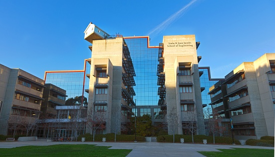 SAN DIEGO, UNITED STATES - JANUARY 20, 2018: Joan and Irwin Jacobs School of Science and Engineering Building on University of California San Diego (UCSD) Campu