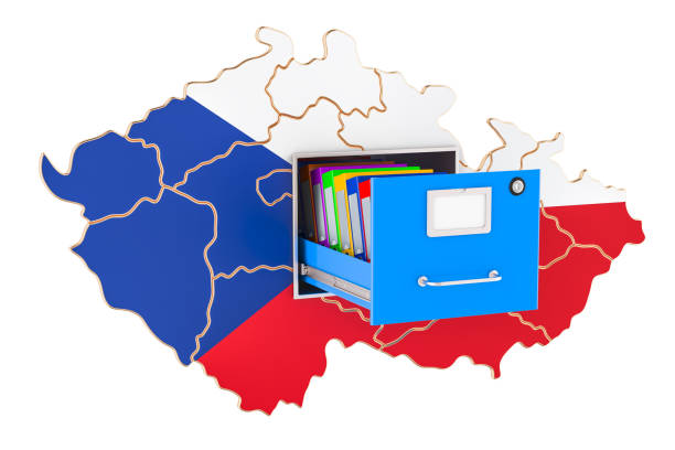 istock Czech Republic national database concept, 3D rendering isolated on white background 935055998