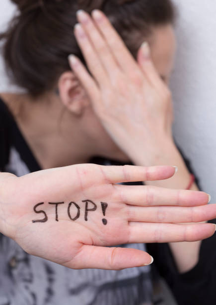 istock A women against sexual harassment Stop 935056076