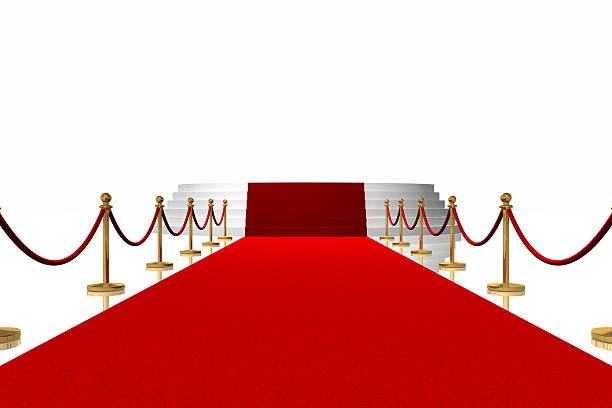 istock The red carpet display with stanchions 93505894