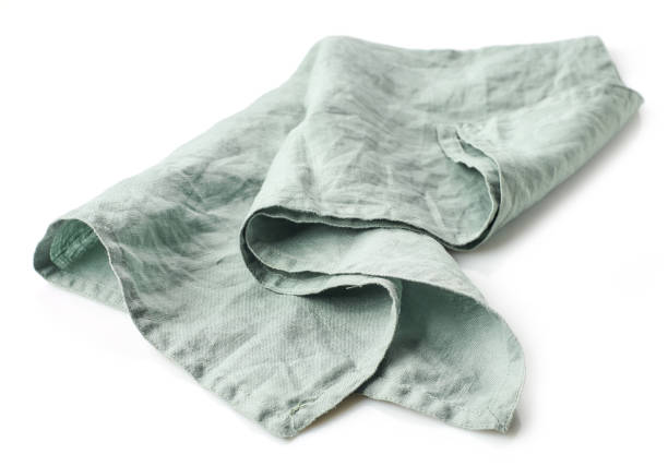 linen napkin isolated on white background