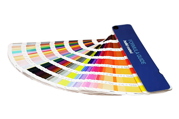 цвета путеводитель - color swatch book printing press color image стоковые фото и изображения