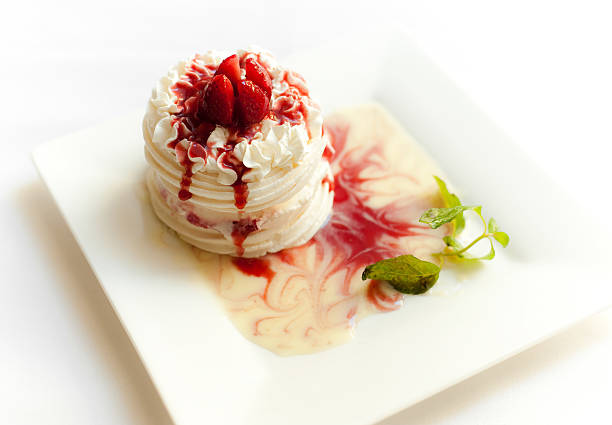 Strawberries cake stock photo