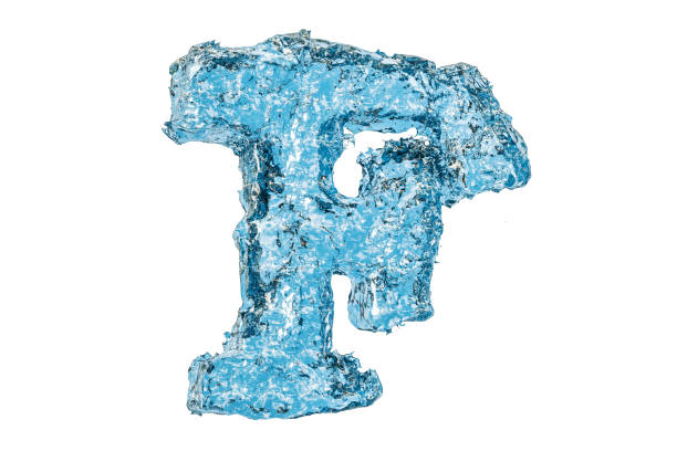 istock Water letter F, 3D rendering isolated on white background 935068928