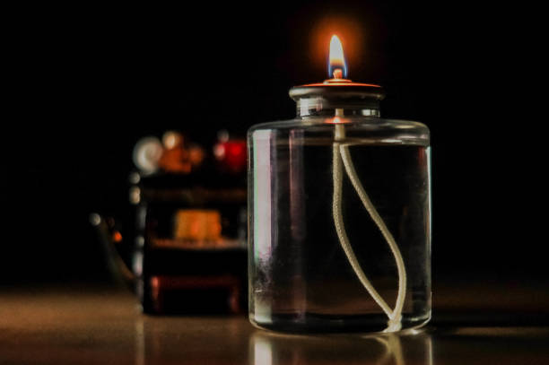 istock Oil candle flame and decoration 935068996