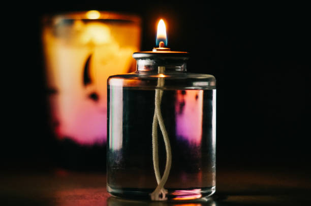 istock Oil candle flame and decoration 935069064