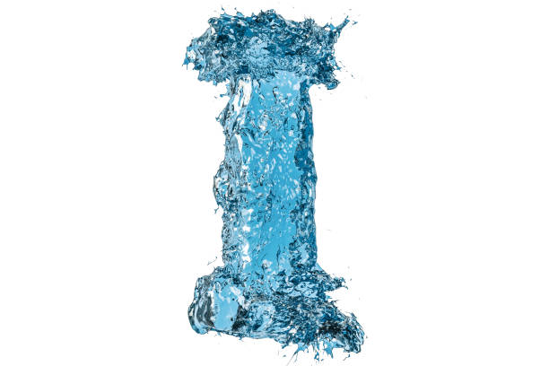 istock Water letter I, 3D rendering isolated on white background 935069186