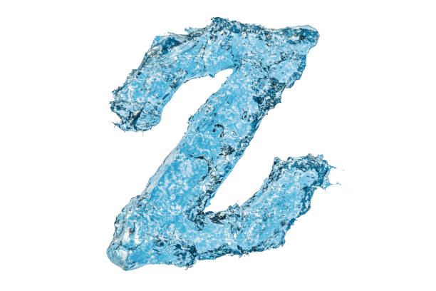 istock Water letter Z, 3D rendering isolated on white background 935071320