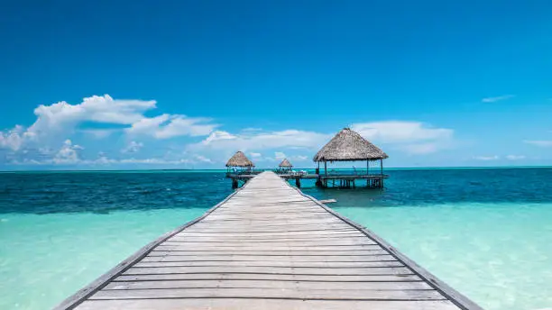 Caribbean paradise found: the perfect house over the clear water of Cuba sea.