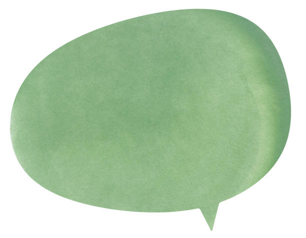 Zama green speech globe Hand painted watercolor texture on paper. More like this in my portfolio. green word bubble stock pictures, royalty-free photos & images