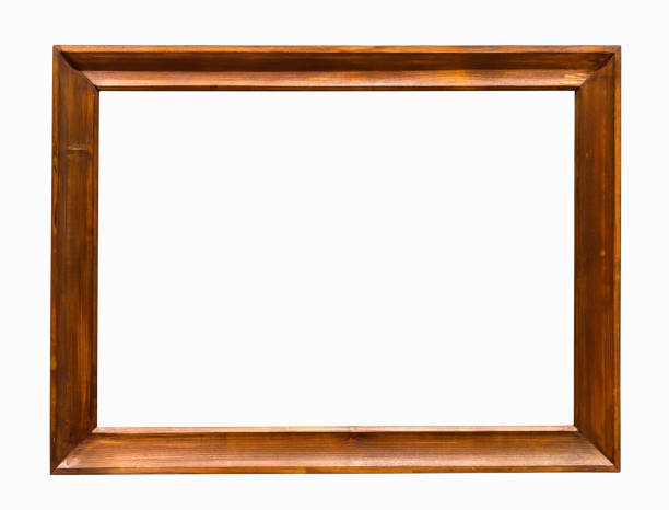 istock Dark wooden picture frame on white backround 935088006