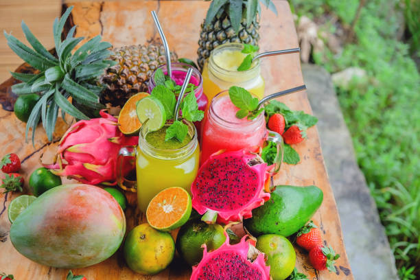 istock Fresh fruit juice in market 935091216