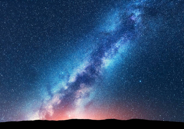 istock Milky Way ant stars. Space. Scenic night landscape 935091370