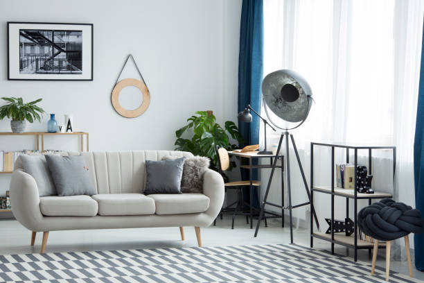 istock Living room with industrial lamp 935112986