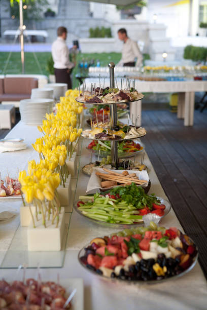istock Buffet line of lunch and dinner.Buffet self-service food 935116028