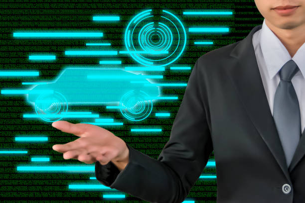 istock Asian guy wearing suit with  car icon technology on blurry background.for internet and social networking concept metaphor to business in development  or transport, automotive car electronic hacker image 935138436