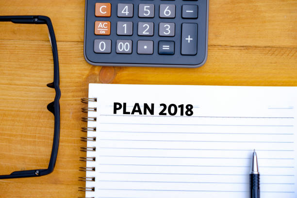 istock Plan 2018 Notebook business team meeting  with an Plan 2018 935139162