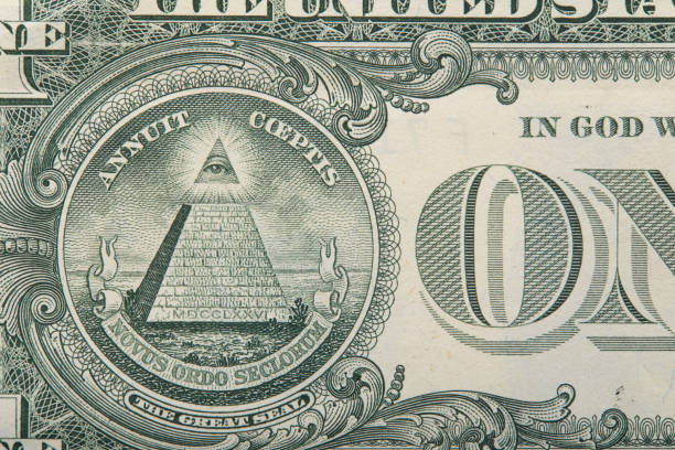 istock Close up of one dollar isolate on white background 935153352