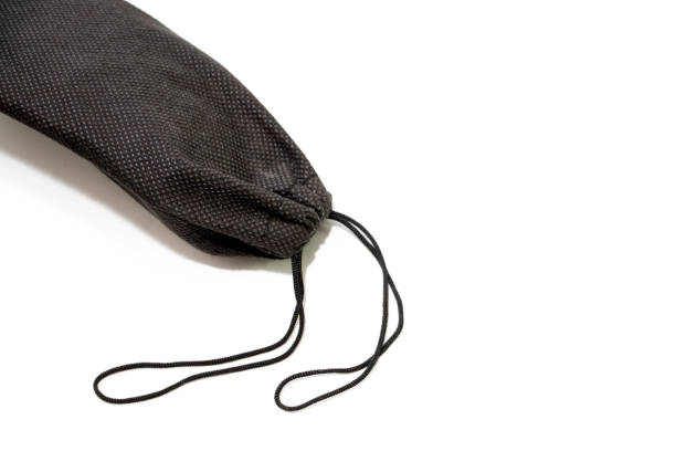 istock Black fabric bag isolated on white background 935158648