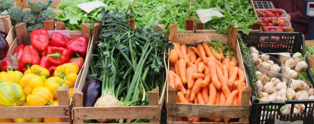 istock Fresh vegetables in market crates 935167752