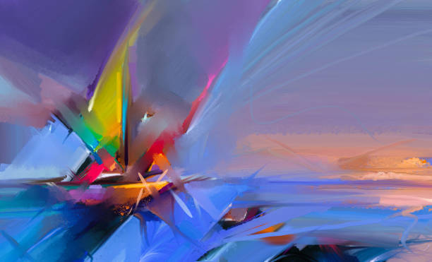 istock Colorful oil painting on canvas texture. 935168242