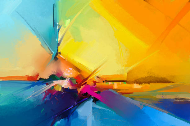 istock Abstract colorful oil painting on canvas 935168268