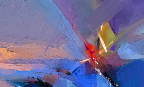 istock Colorful oil painting on canvas texture. 935168306