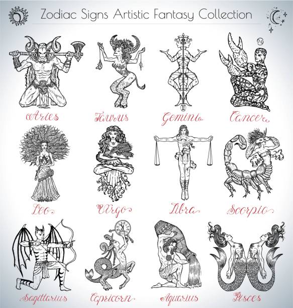 45,300+ Zodiac Signs And Drawings Stock Illustrations, Royalty-Free ...