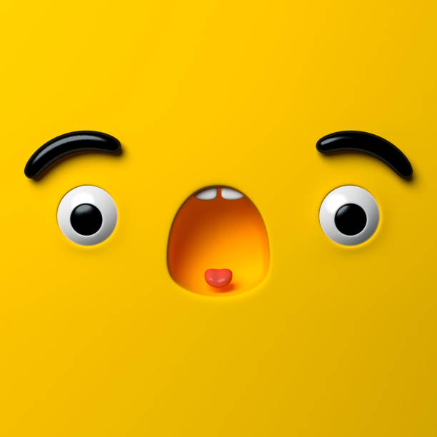istock 3d render, abstract emotional face icon, scared character illustration, cute cartoon monster, emoji, emoticon, toy 935212224