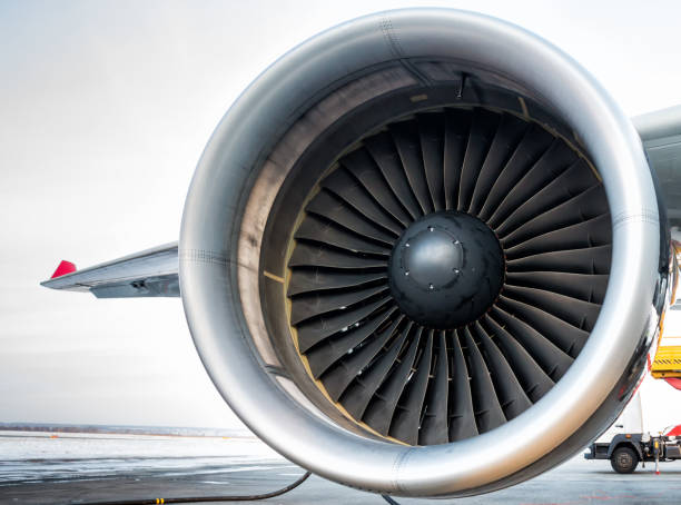 istock Close-up of engine of jet plane 935221078